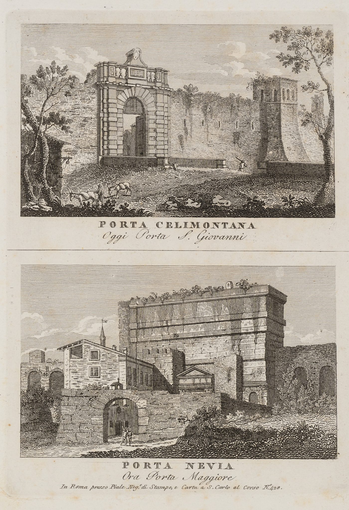 PORTA CELIMONTANA. PORTA NEVIA.