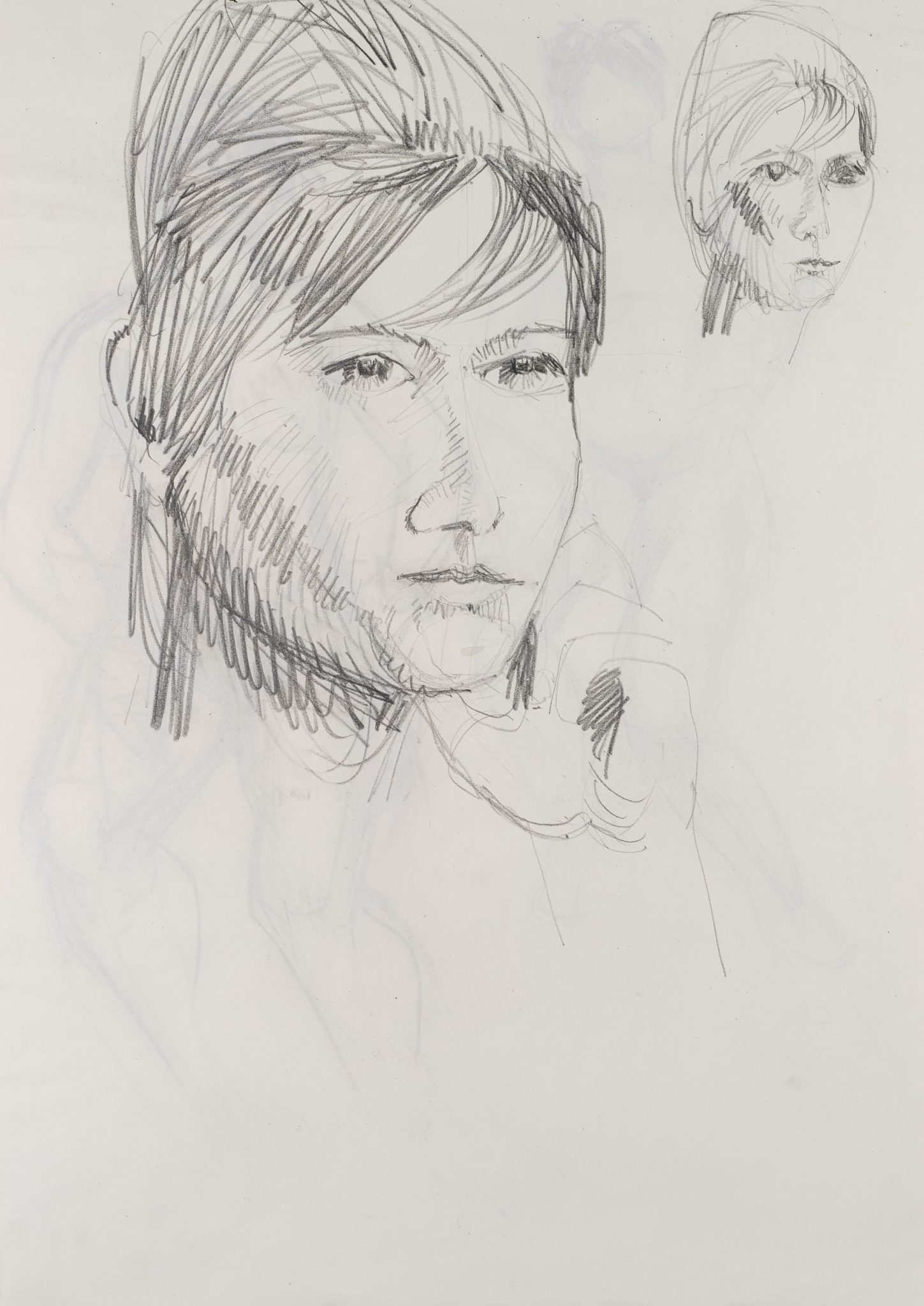 Portraitskizzen einer Frau