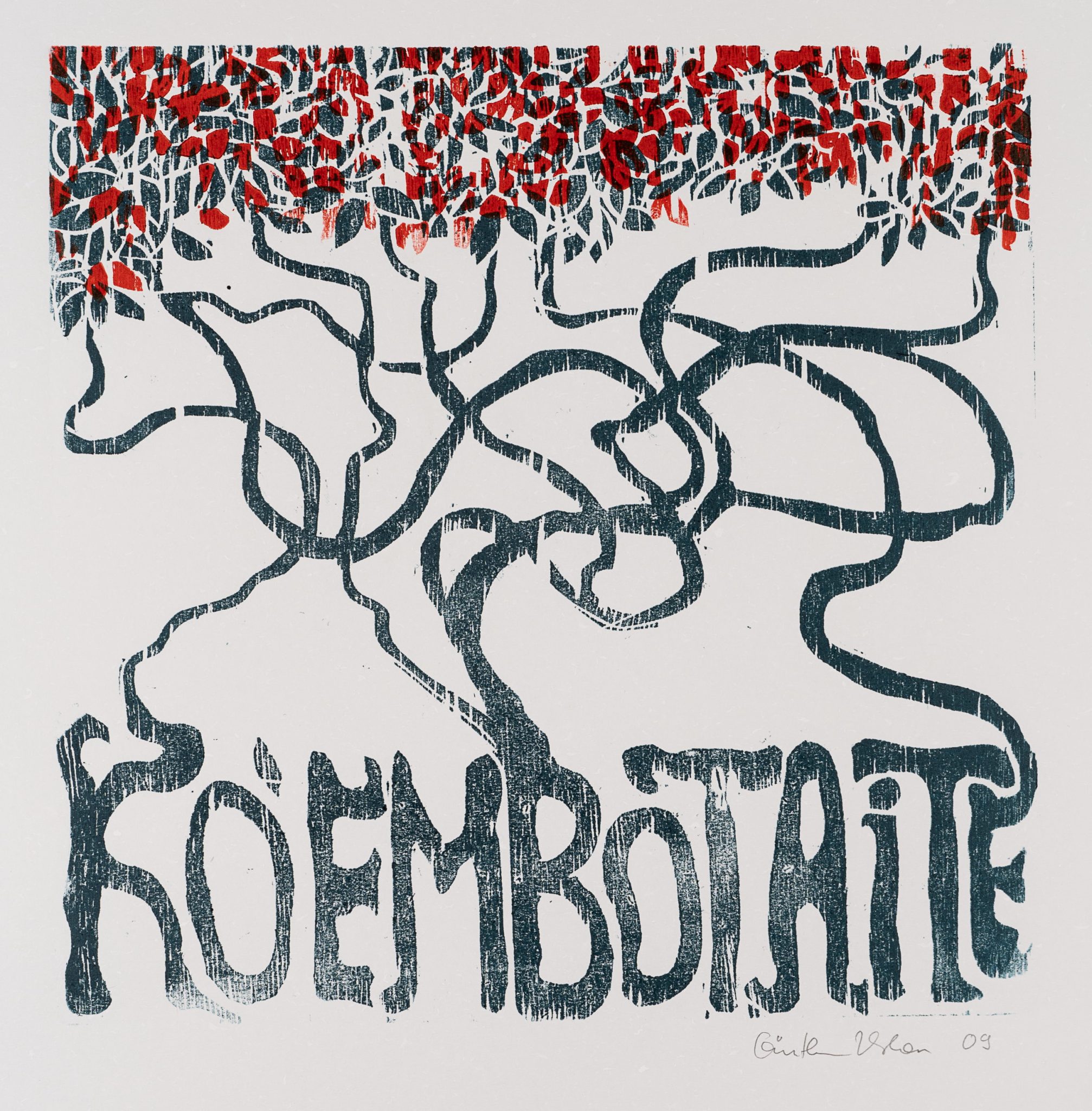 Verknotete Zweige mit Blüten