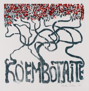 Verknotete Zweige mit Blüten