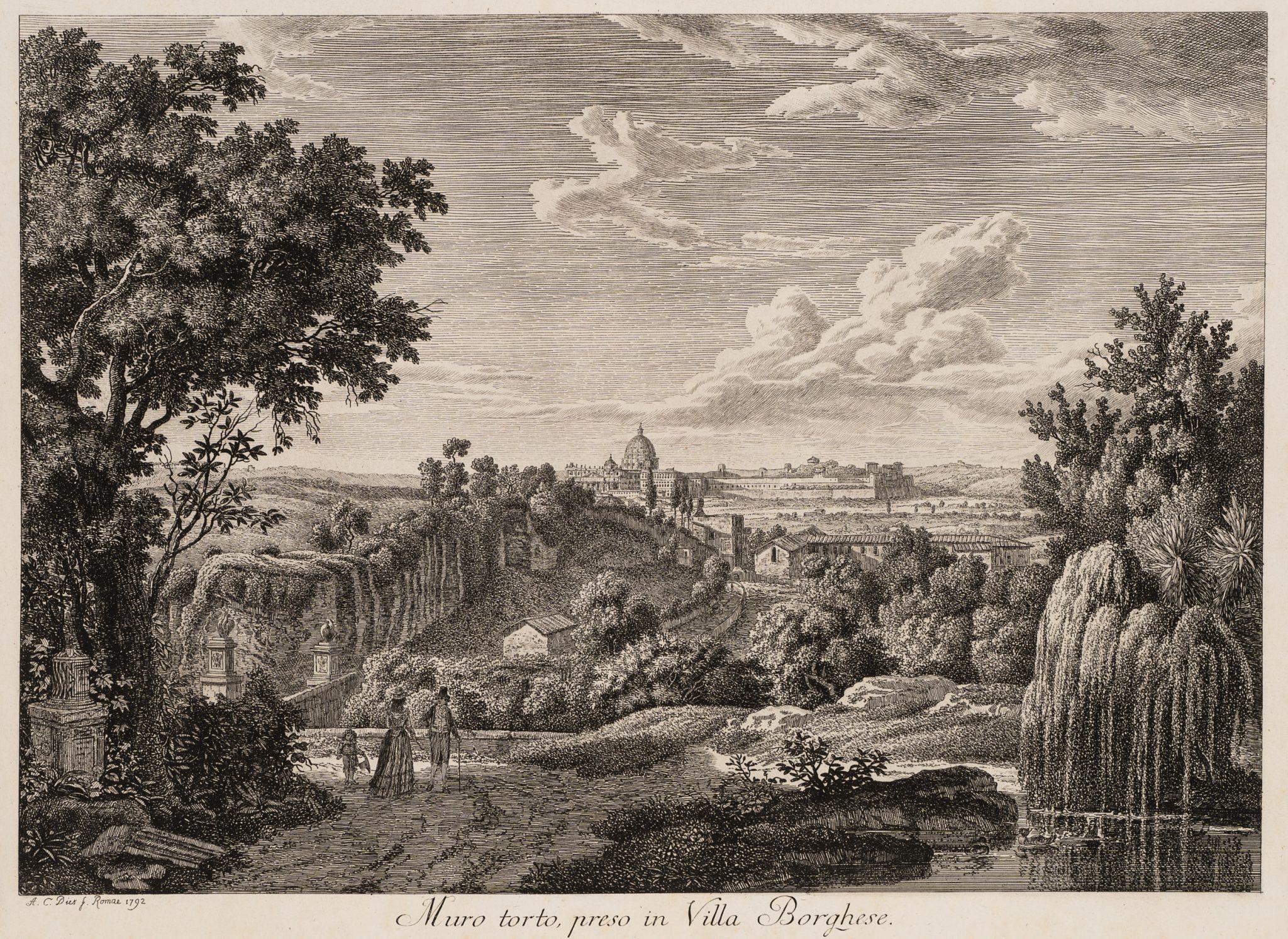 Rom, Blick aus Park der Villa Borghese