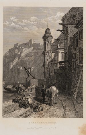 Blick aus dem Rheintal auf die Festung Ehrenbreitstein