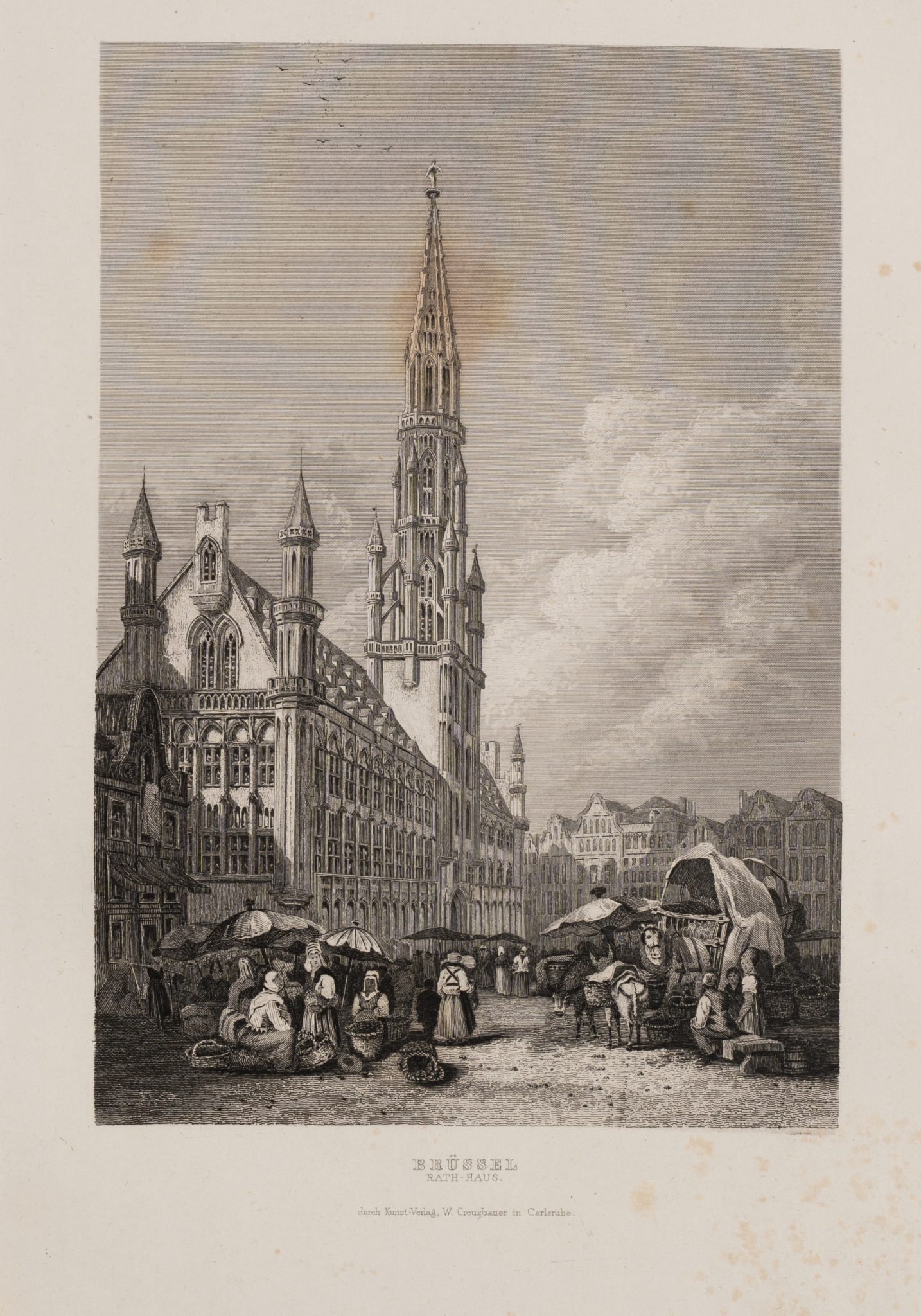 Ansicht vom Brüsseler Rathaus, Grote Markt