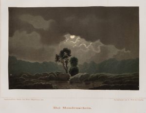 Bei Mondenschein. Nachtlandschaft bei Vollmond