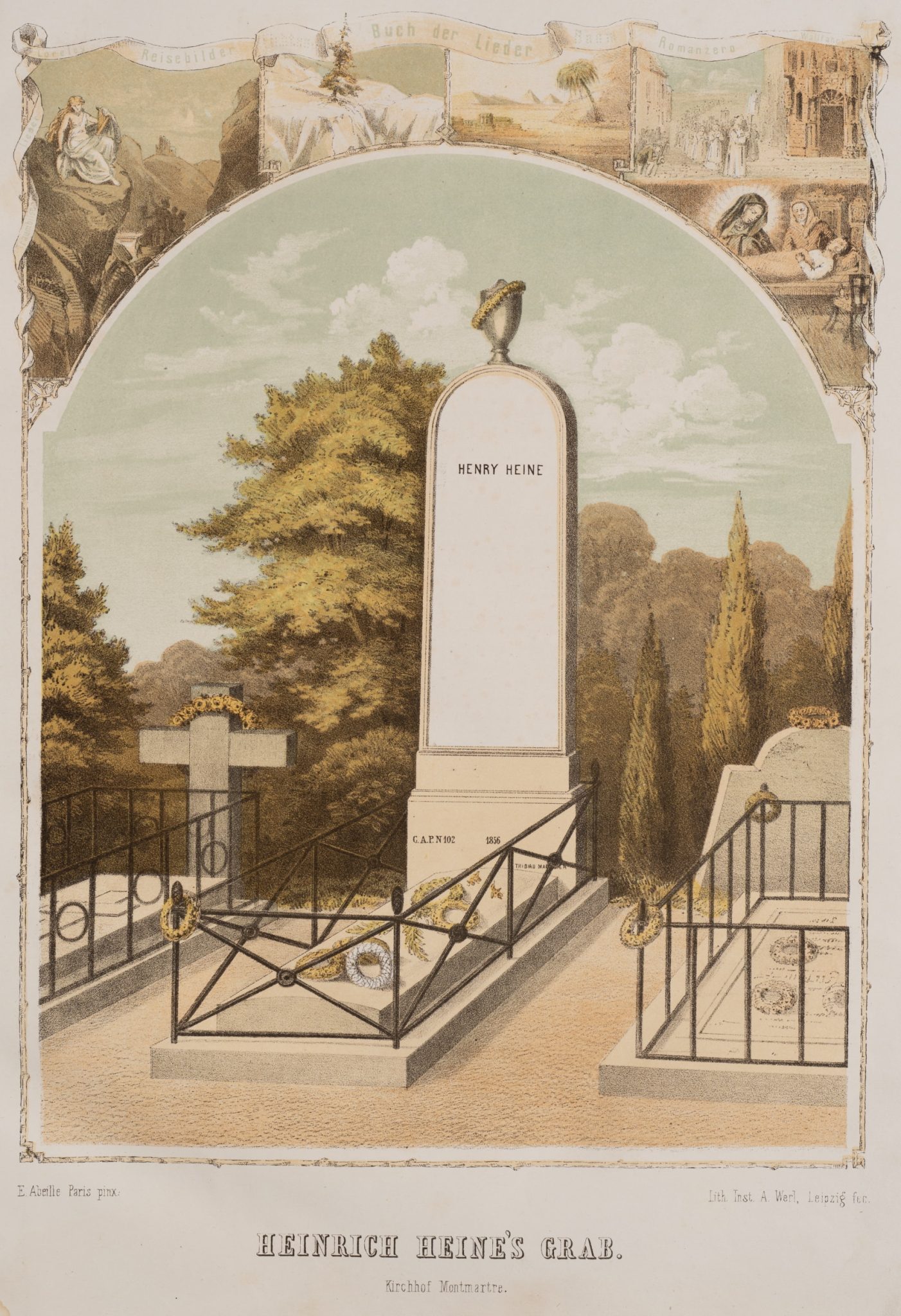 Heinrich Heines Grab. Kirchhof Montmartre