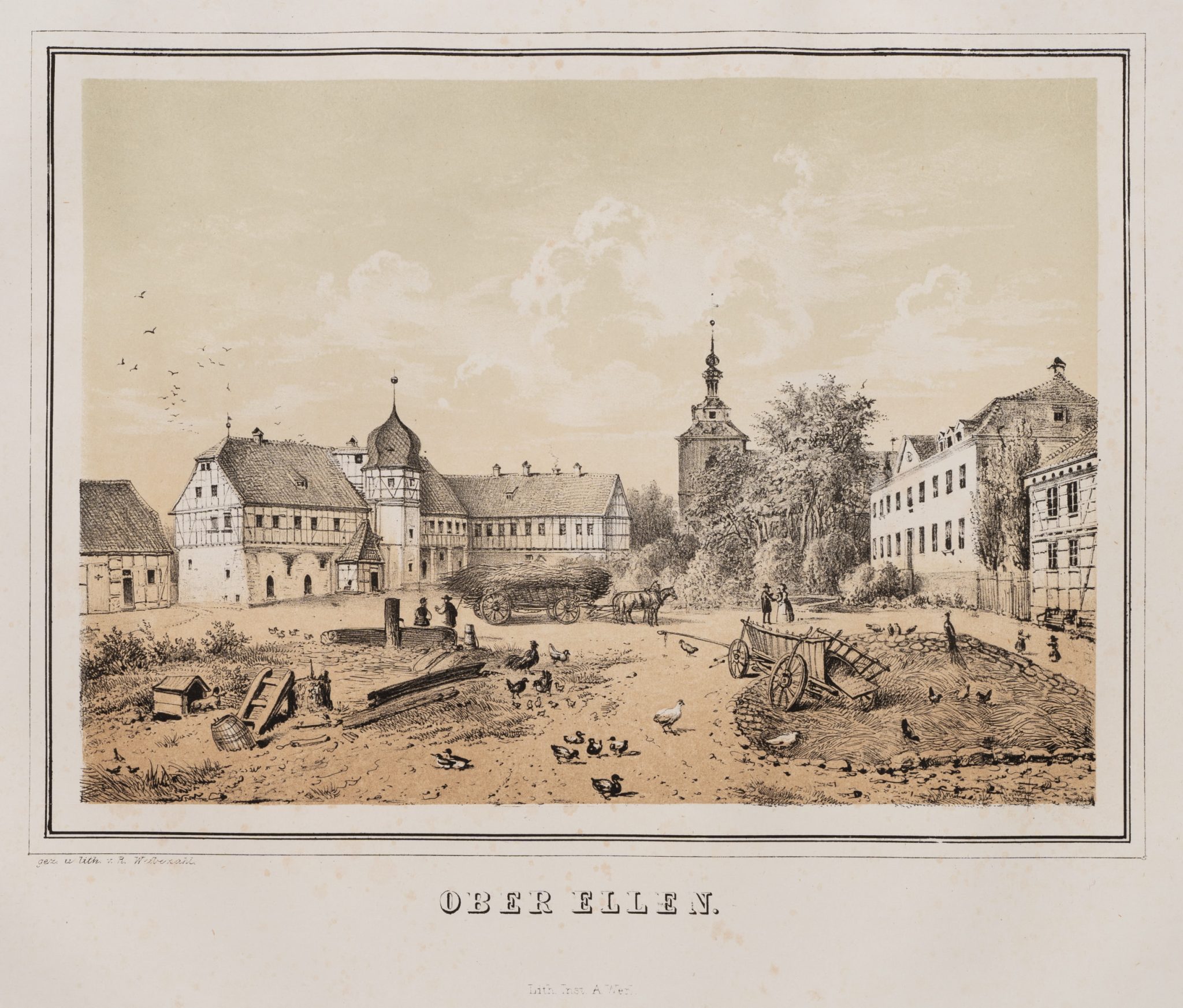 Oberellen. Mit Blick auf Schloss Hanstein