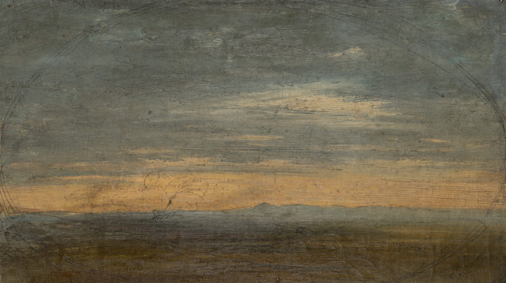 Landschaft mit blauen Hügeln