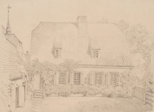 Ansicht vom Pfarrhaus mit Blick auf Garten
