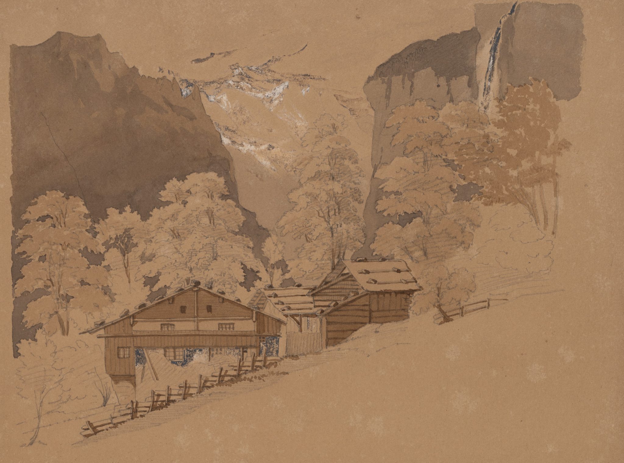Ansicht von Lauterbrunnen. Schweizer Alpen
