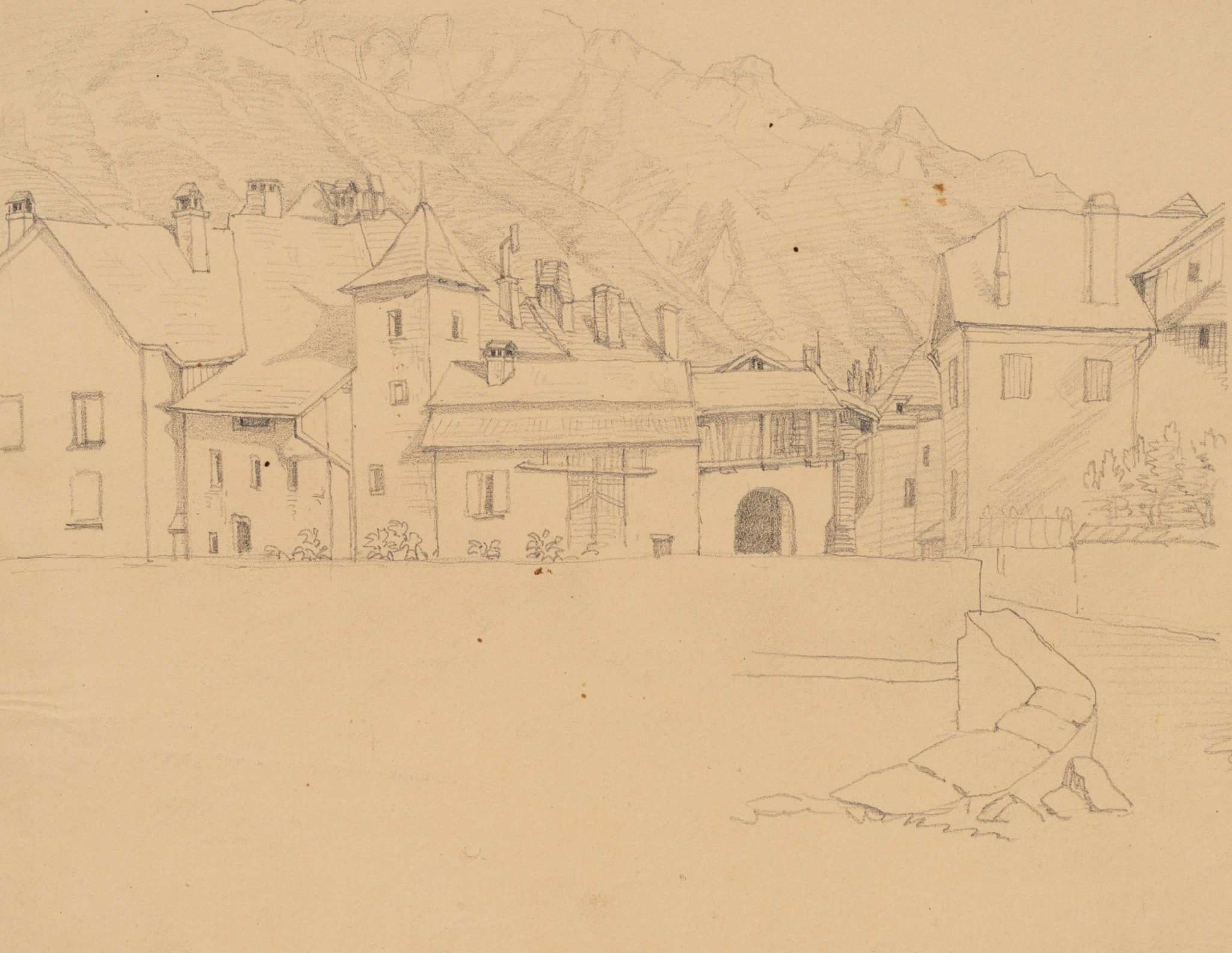 Clarens, Schweizer Bergdorf, Alpenland