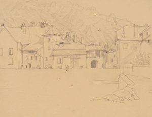 Clarens, Schweizer Bergdorf, Alpenland