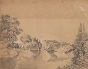 Zerfallene Steinbrücke