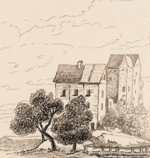 Bäume und Häuser