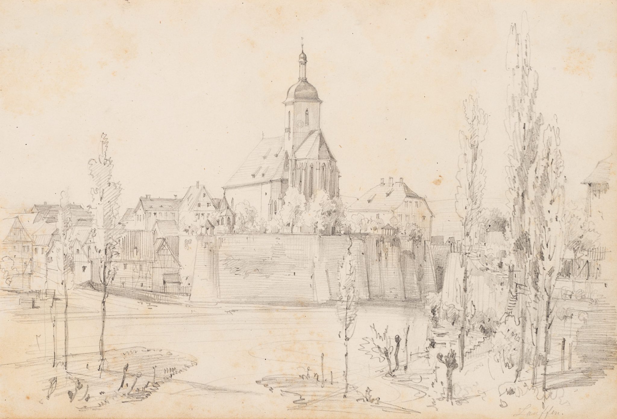 Uferansicht mit Regiswindiskirche