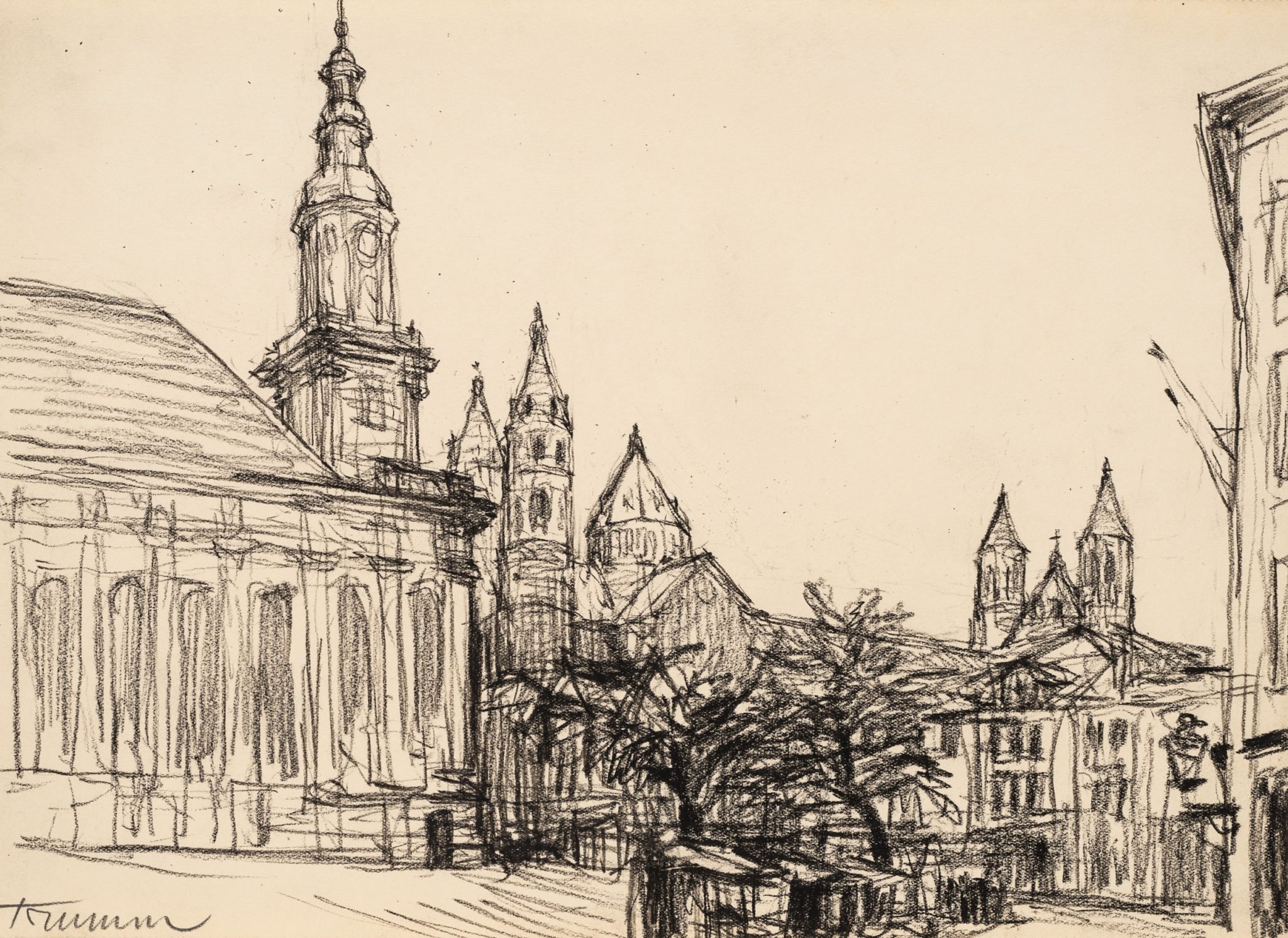 Kirchtürme und Marktstände, München
