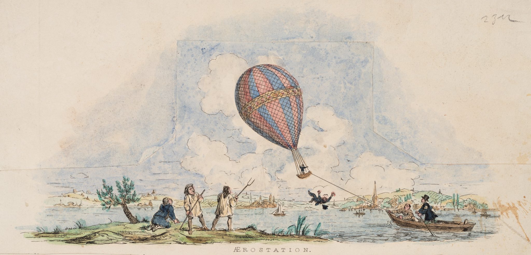 Ballonfahrt am See mit Unglück