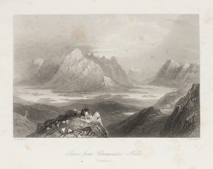 Berglandschaft mit Schafen