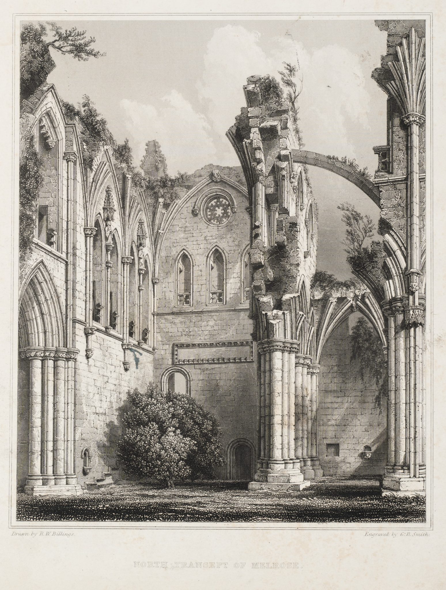 Querschiff der Ruine Melrose Abby