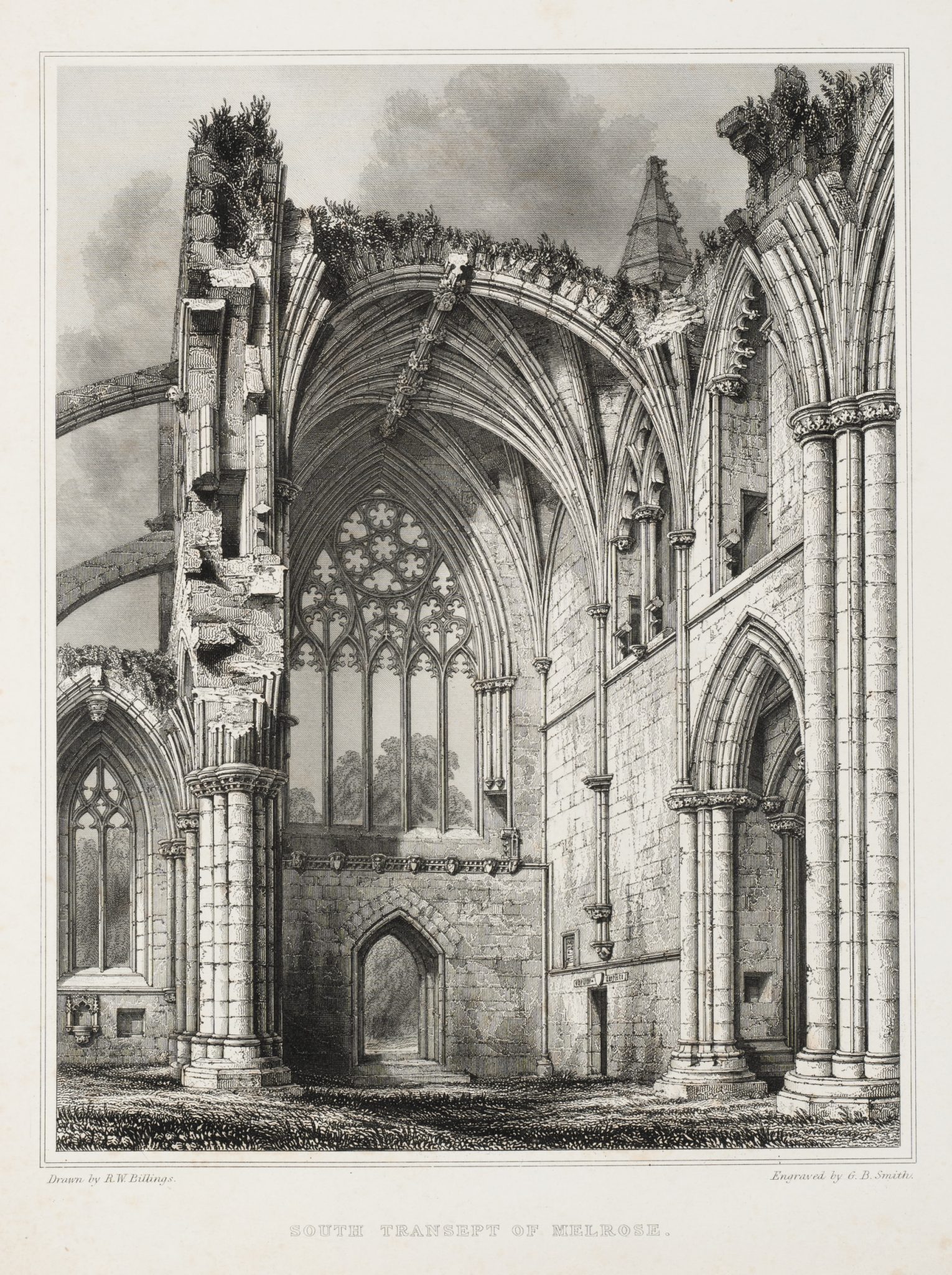 Querschiff der Ruine Melrose Abby