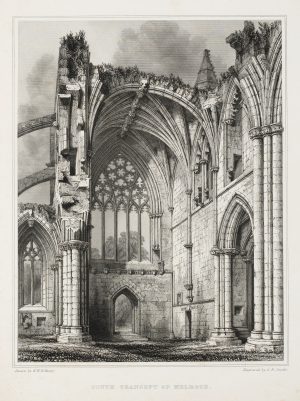 Querschiff der Ruine Melrose Abby