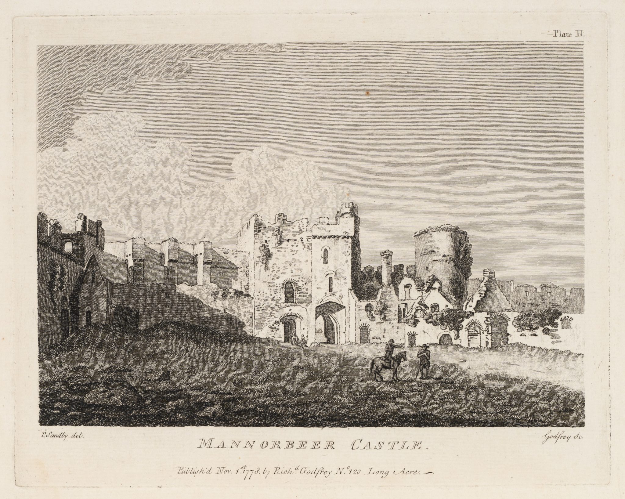 Manorbier Castle, Ruine der Burg