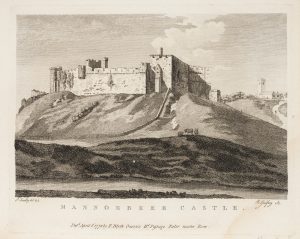Manorbier Castle auf Hügel