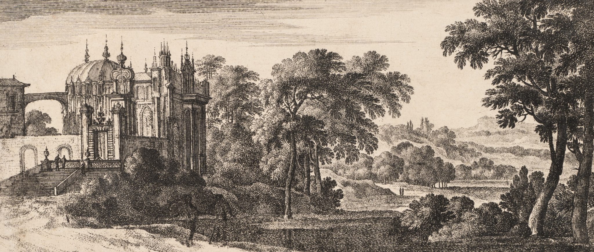 Flusslandschaft mit Kathedrale