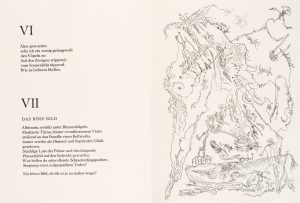 Surreale Albtraum Illustration mit Lyrik