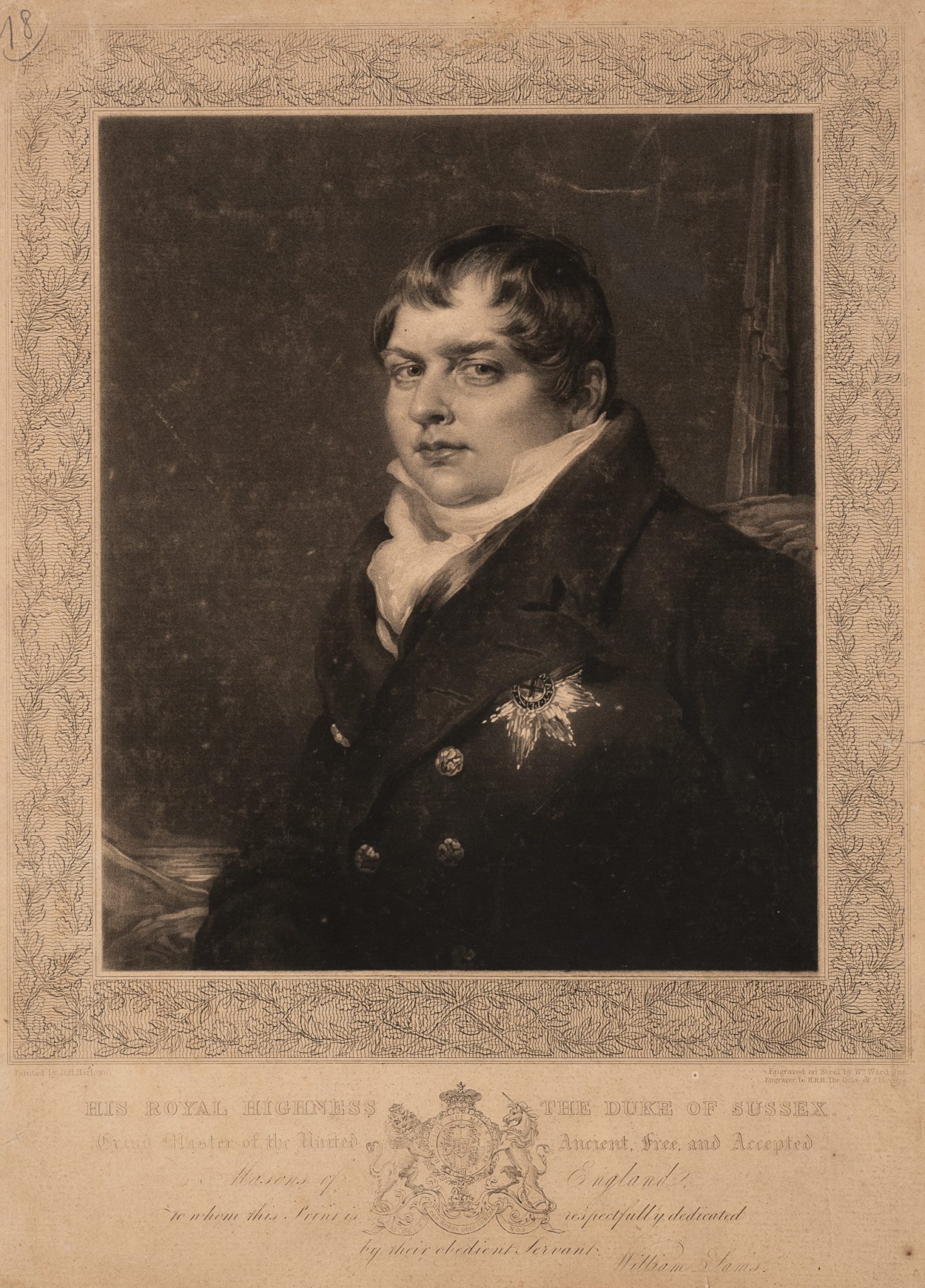 Porträt 1. Duke of Sussex August Frederick (1773-1843)