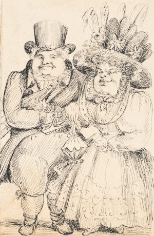 Karikatur eines Paars