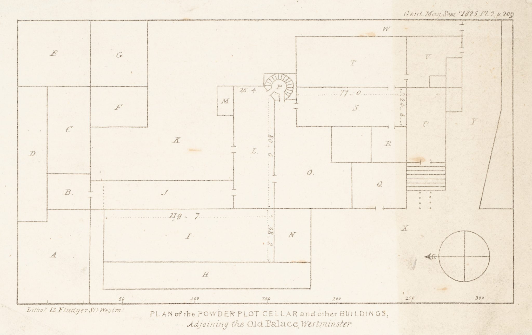Plan des Powder Plot Kellers