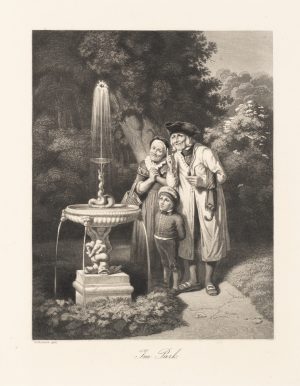 Familie am Brunnen