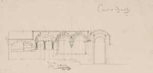 Romanische Architekturskizze