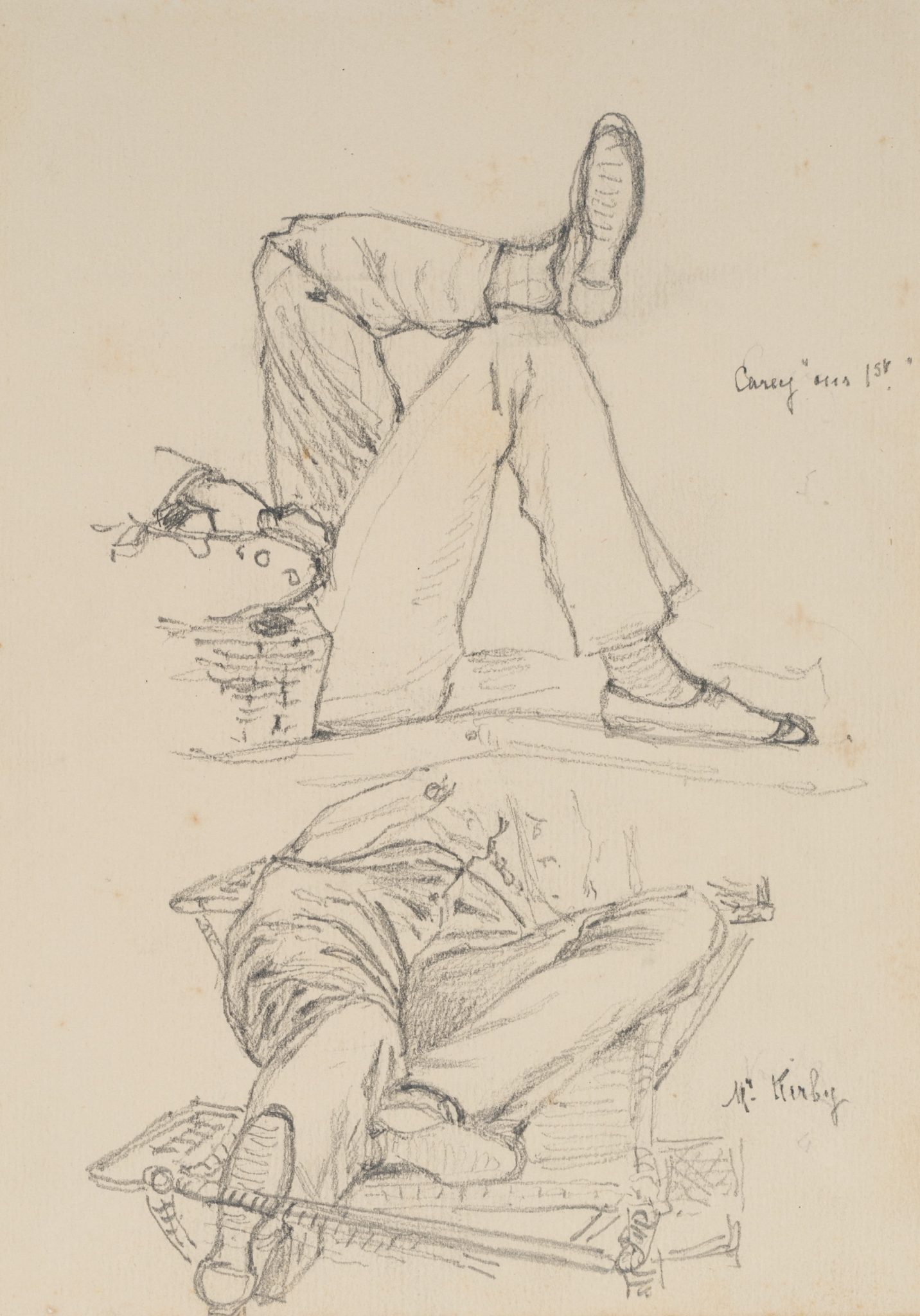 Beinstudien. Ruhende Figuren