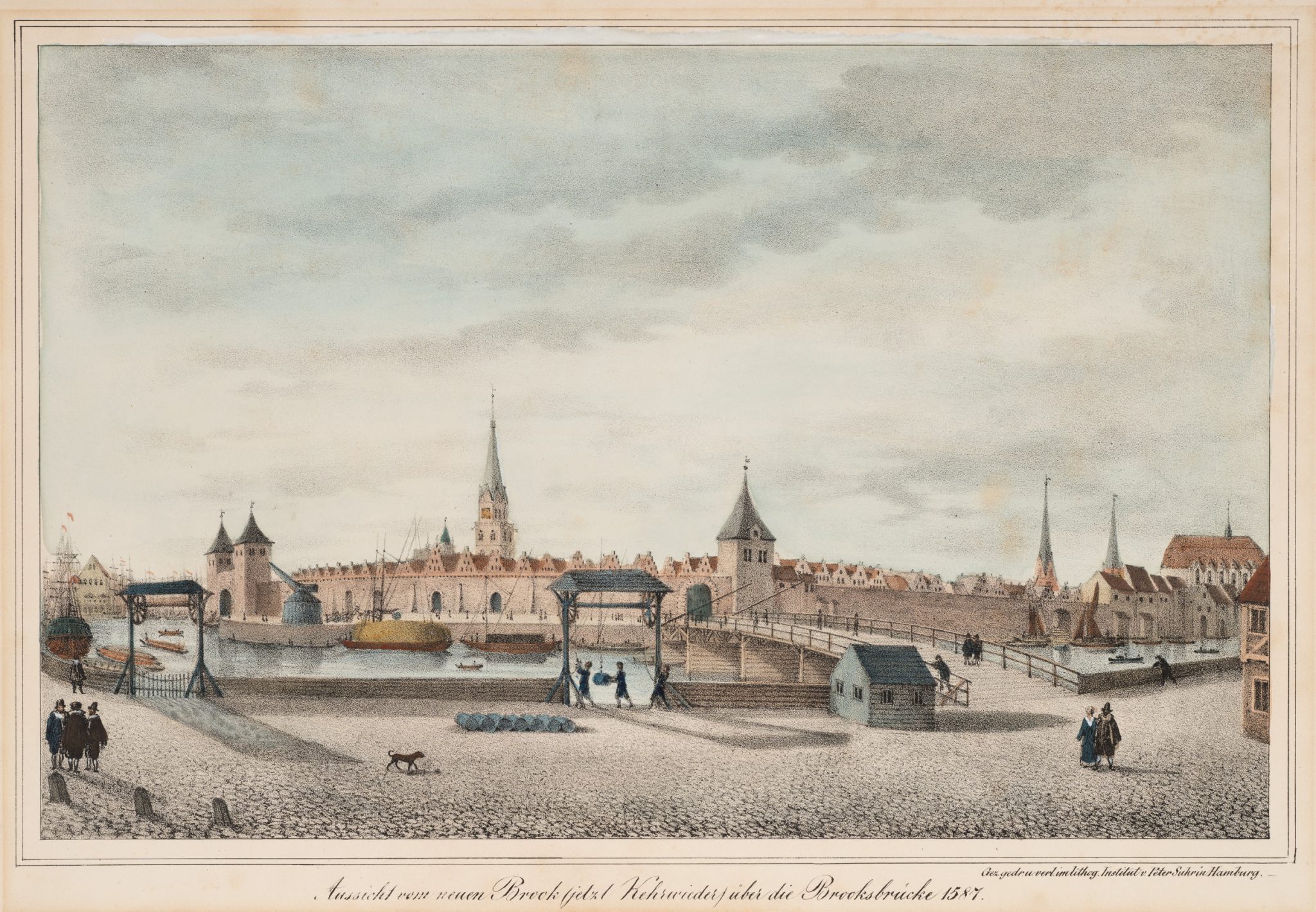 Ansicht der Brooksbrücke in Hamburg