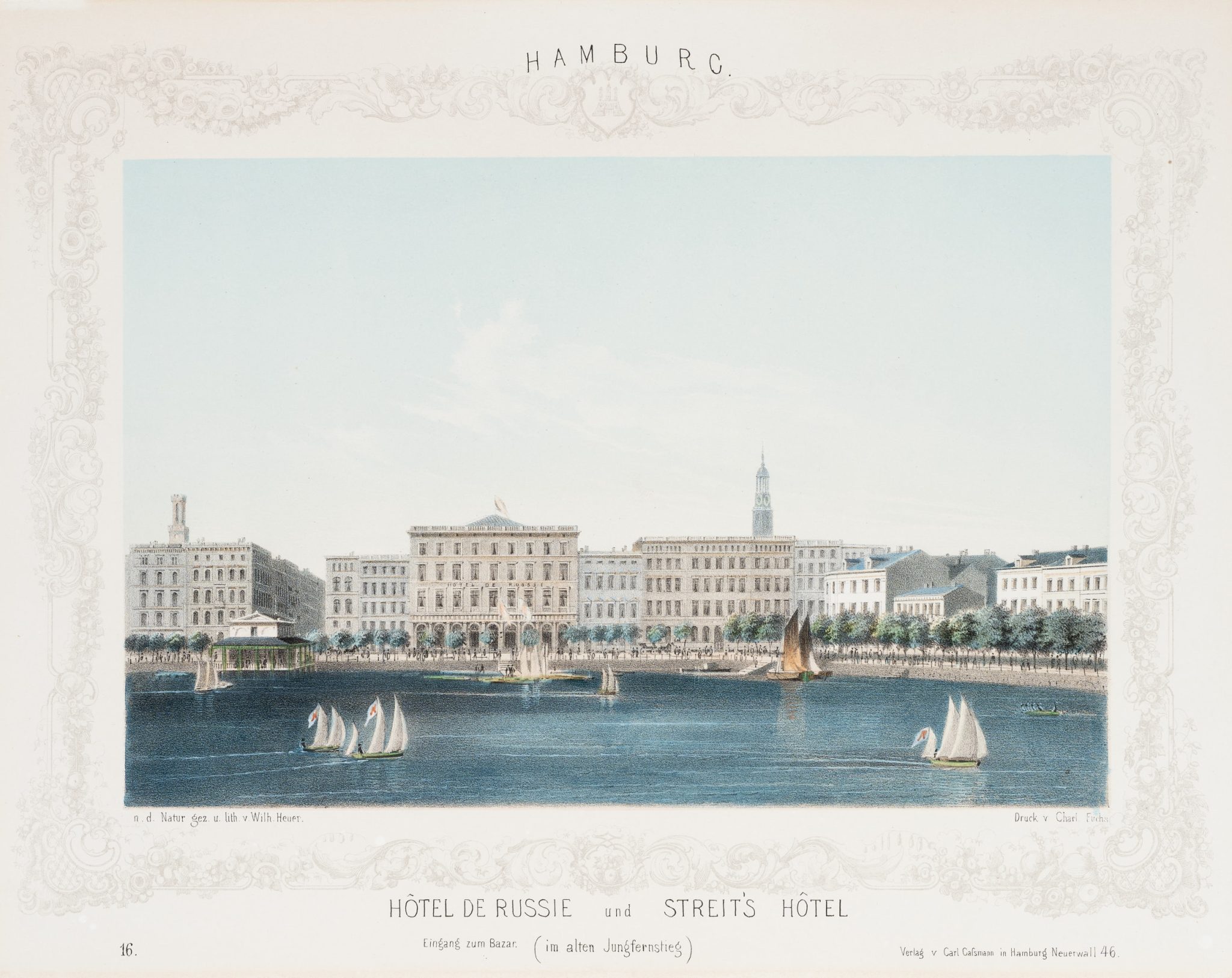 Hamburg. Hotel de Russie und Streits Hotel