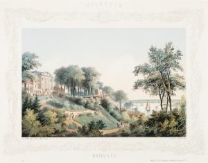 Küstenlandschaft mit neoklassizistischem Bau