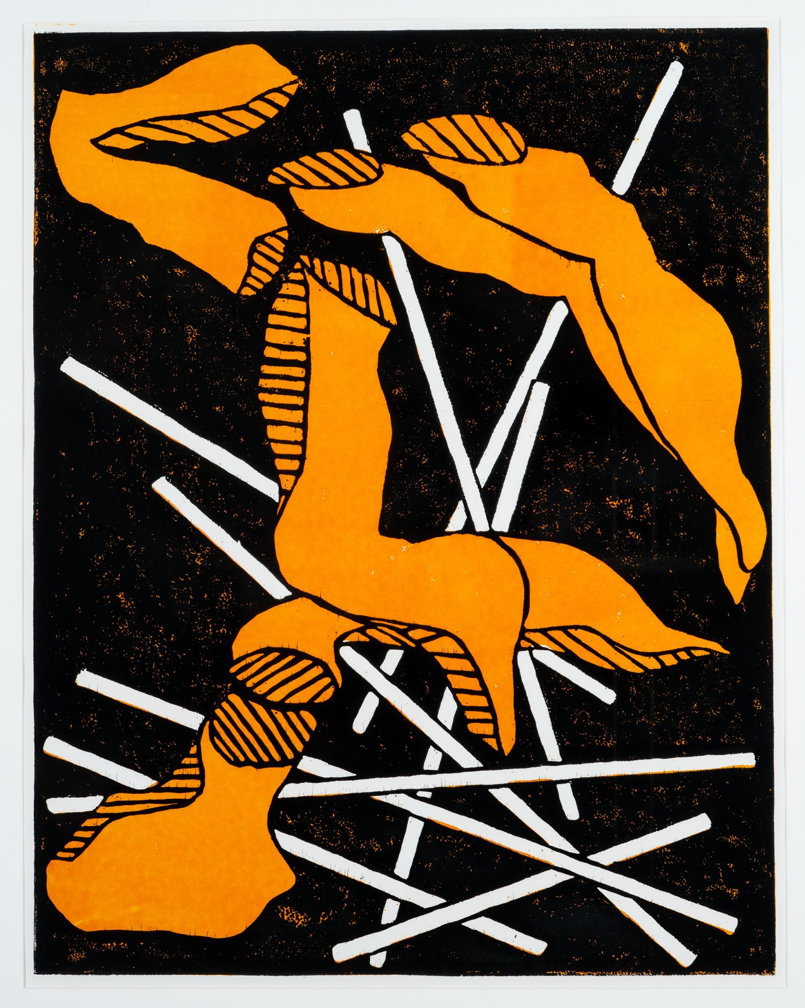 Abstrakte Orange-Komposition
