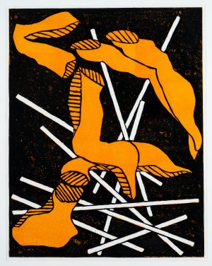 Abstrakte Orange-Komposition