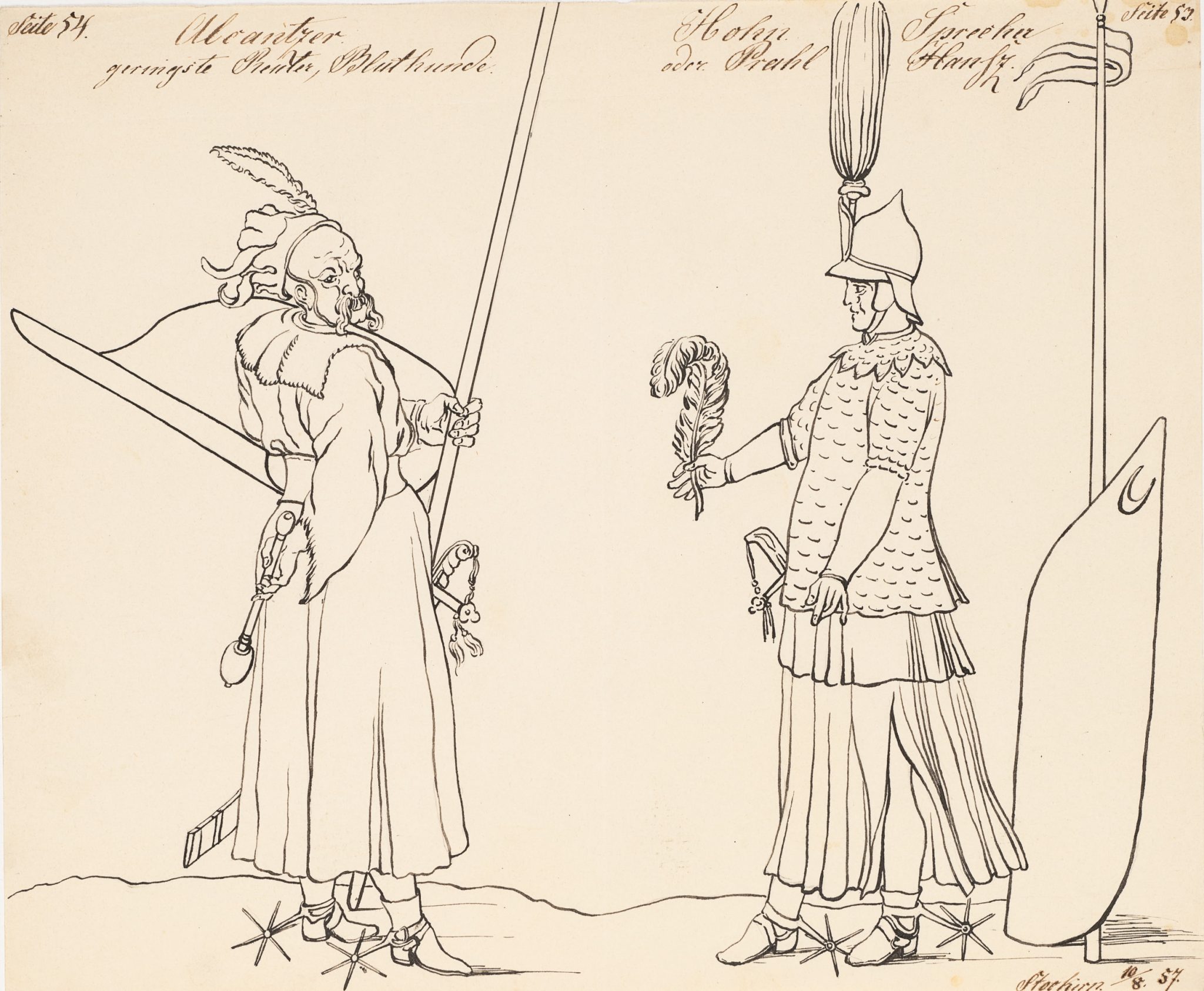 Historische Kriegerdarstellung