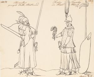 Historische Kriegerdarstellung