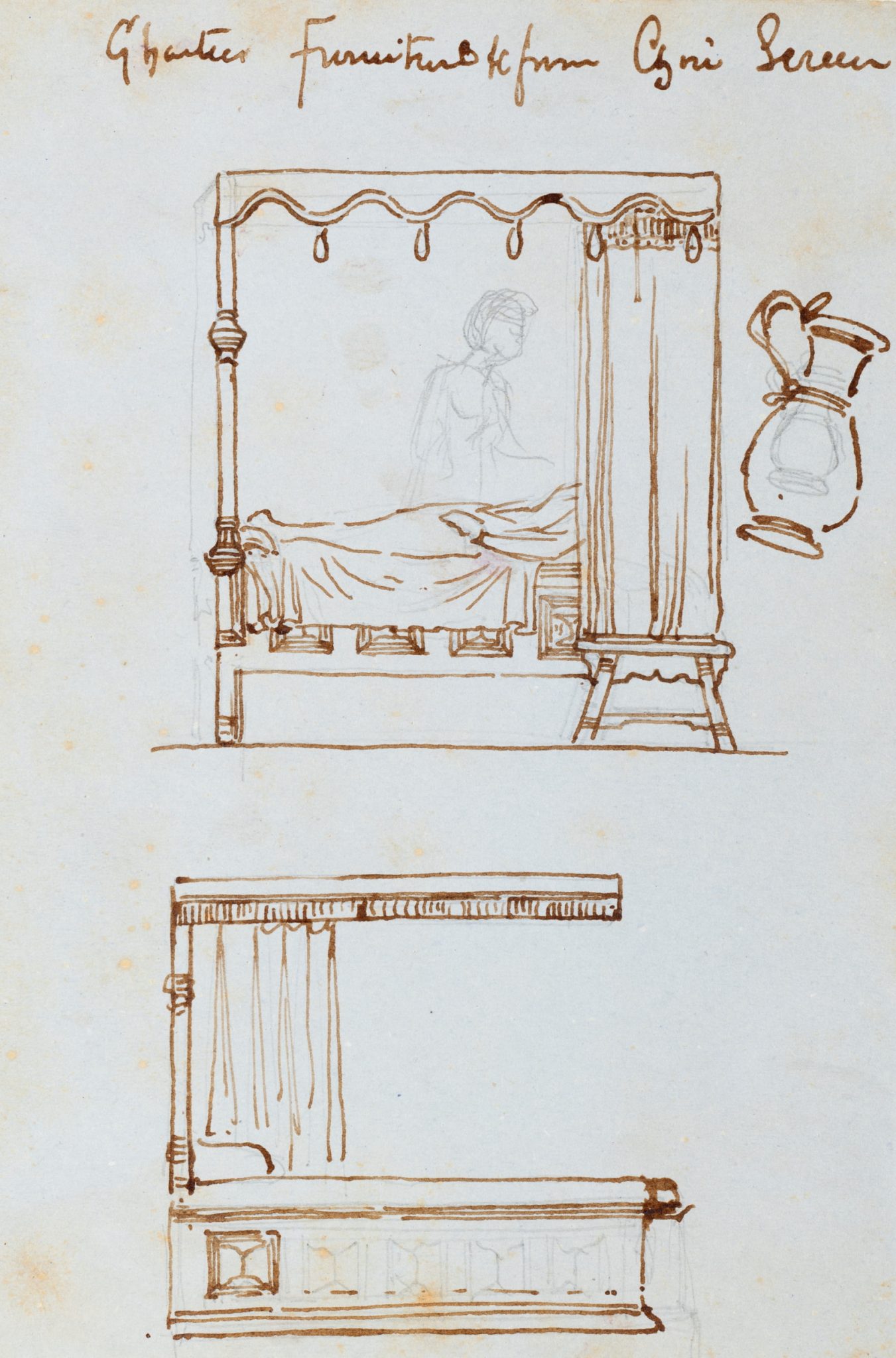 Mittelalterliches Bett. Chartres