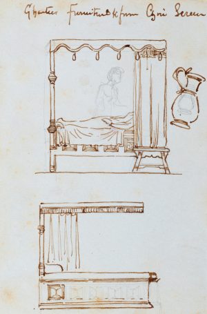 Mittelalterliches Bett. Chartres