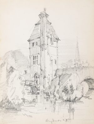 Mittelalterliches Stadttor in Wales