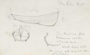Filey Fischerboot. Studienskizze