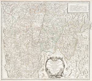 Historische Karte des südlichen Burgund