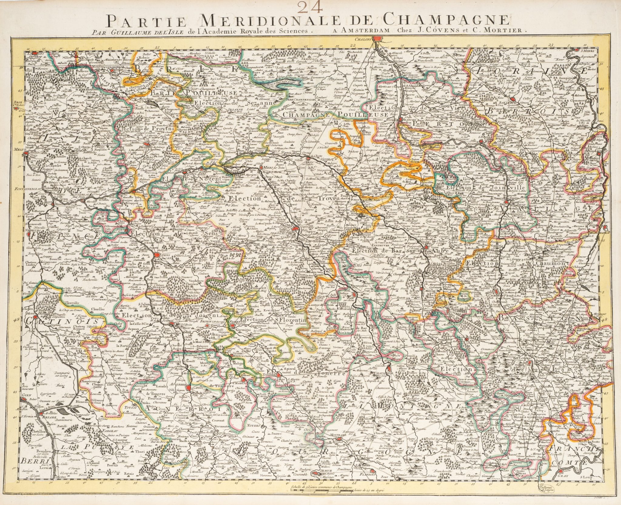 Karte der südlichen Champagne