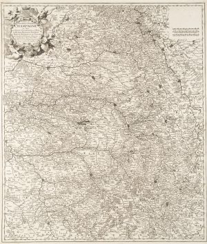 Karte der Champagne, Frankreich