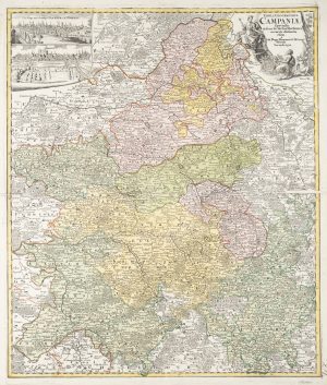 Historische Karte Champagne, Frankreich