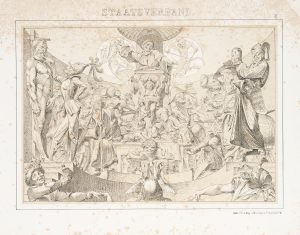 Staatsverband. Karikatur der Rechtsstaatlichkeit